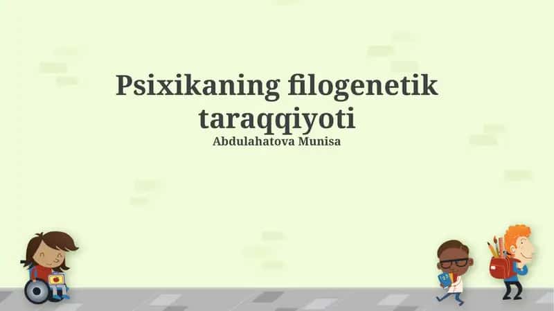 Psixikaning filogenetik taraqqiyoti
