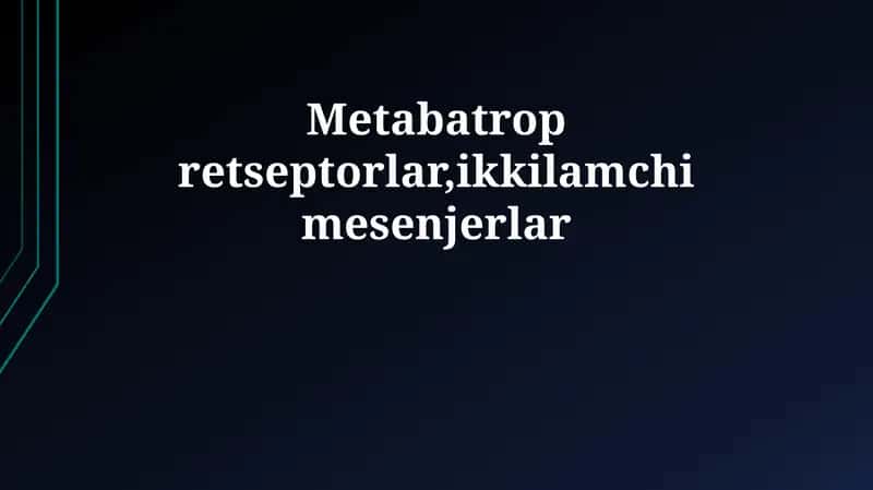 Metabotrop retseptorlar