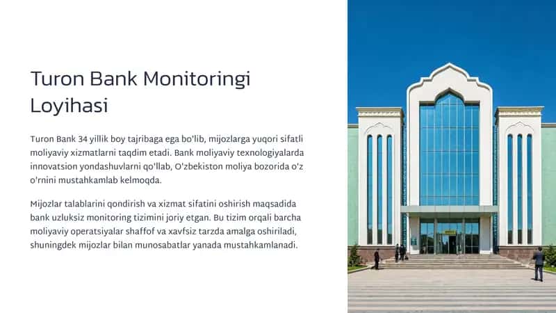 Turon Bank Monitoringi Loyihasi