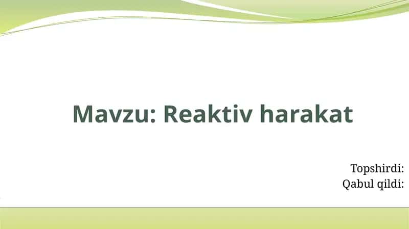 Reaktivharakat