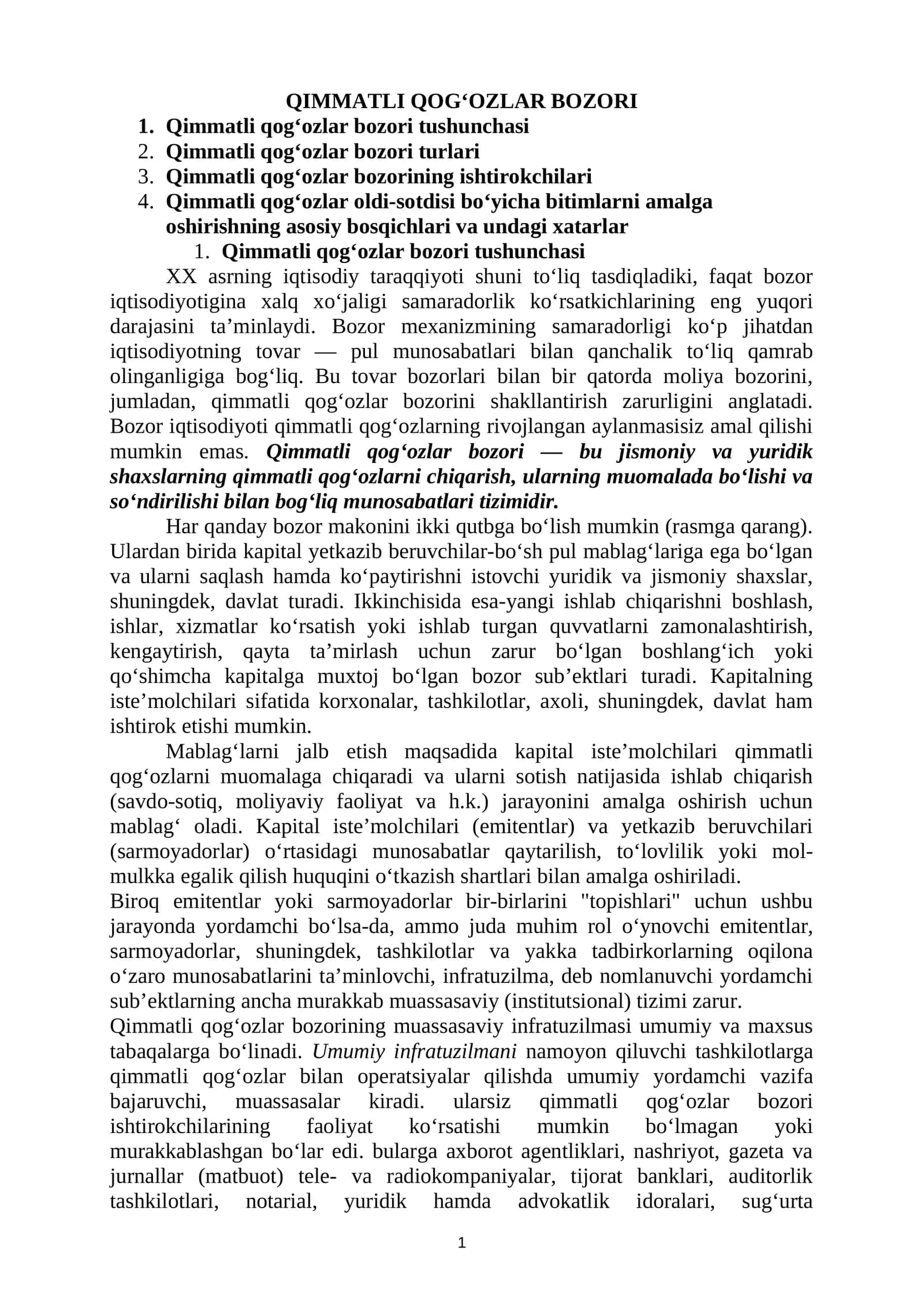 QIMMATLI QOG‘OZLAR BOZORI