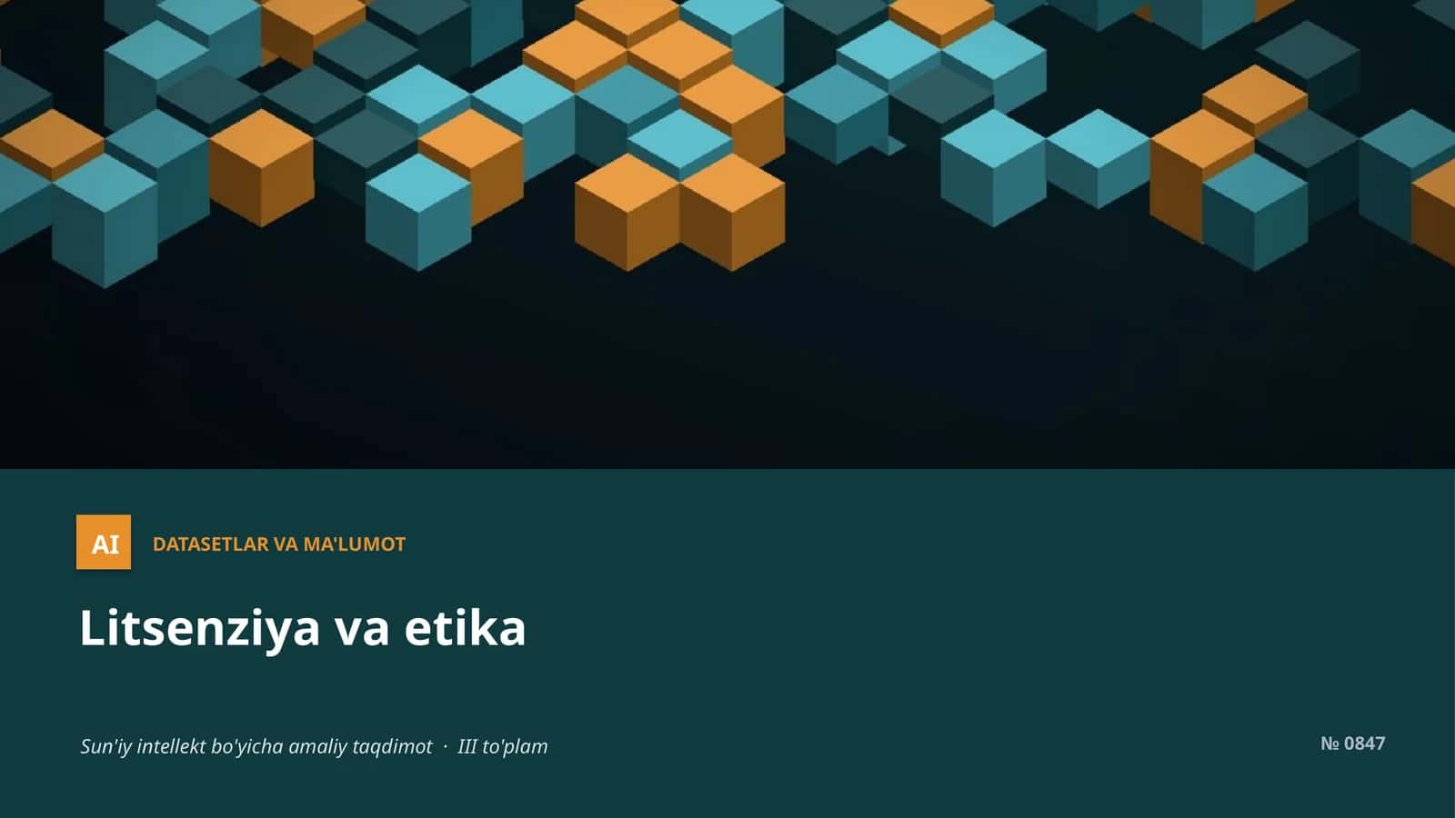 Sun'iy intellekt bo'yicha amaliy taqdimot · III to'plam