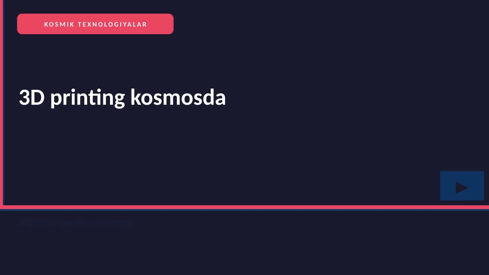 3D printing kosmosda