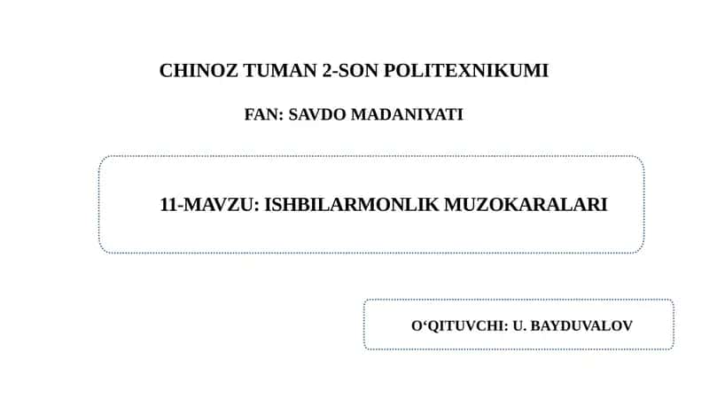ISHBILARMONLIK MUZOKARALARI