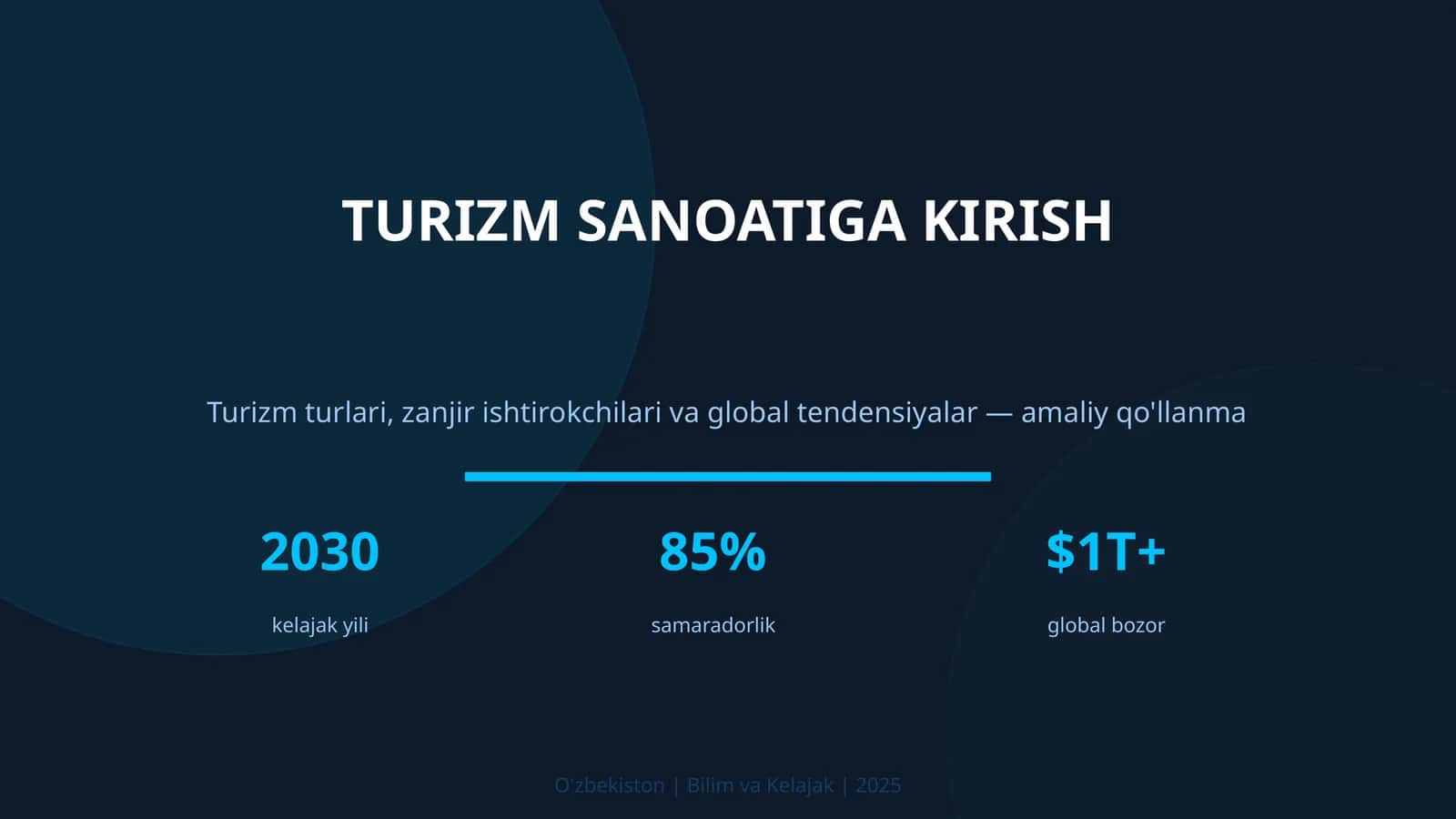 Turizm sanoatiga kirish