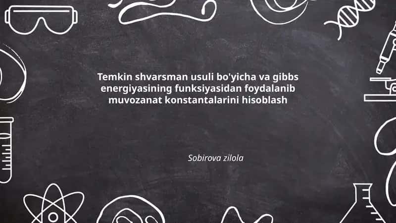 Temkin shvarsman usuli