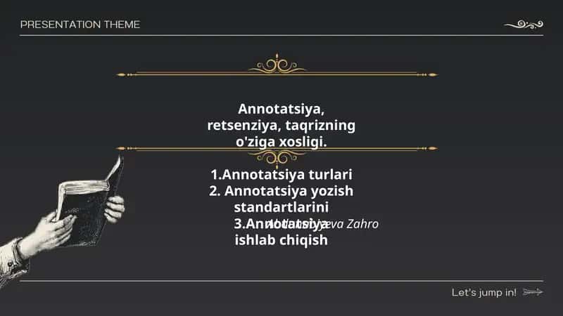 Annotatsiya, Retsenziya, Taqrizning o'ziga xosligi