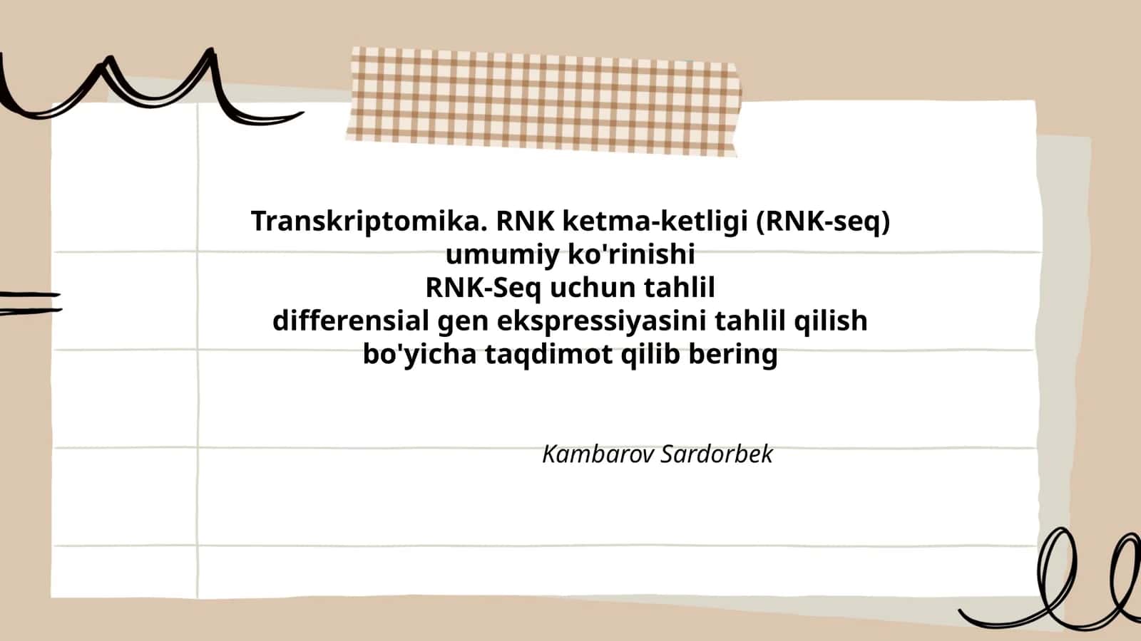 Transkriptomika. RNK ketma-ketligi (RNK-seq) umumiy ko'rinishi