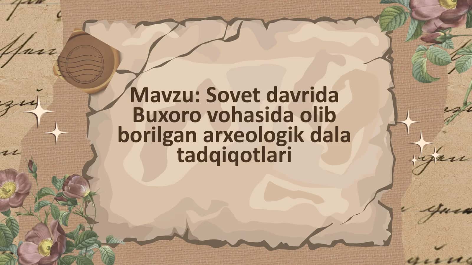 Sovet davrida Buxoro vohasida olib borilgan arxeologik dala tadqiqotlari