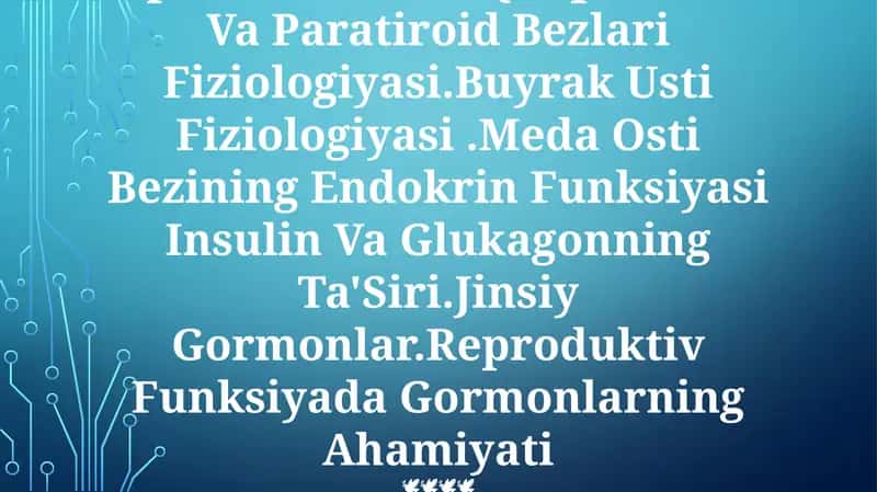 Ichki Sekretsiya Bezlari Fiziologiyasi