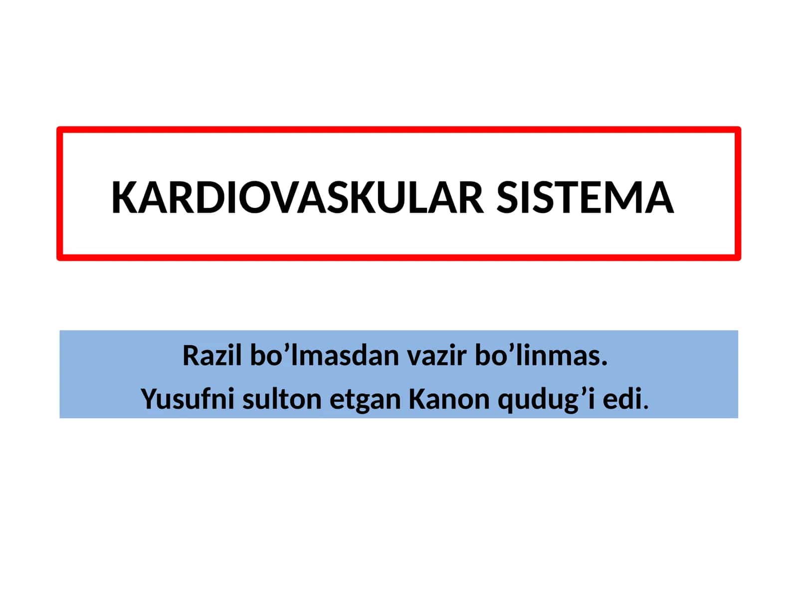 KARDIOVASKULAR SISTEMA