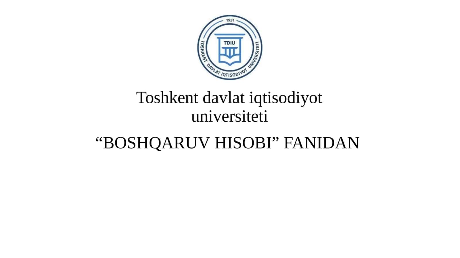 Xo‘jalik yurituvchi sub’ekt byudjeti mohiyati va unishakllantirish