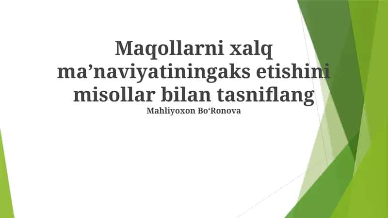 Maqol va Siyosiy Tuzumlar