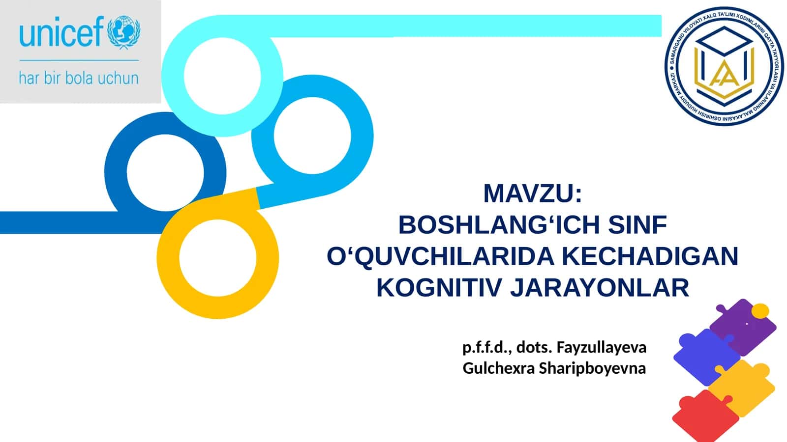 BOSHLANG‘ICH SINF O‘QUVCHILARIDA KECHADIGAN KOGNITIV JARAYONLAR