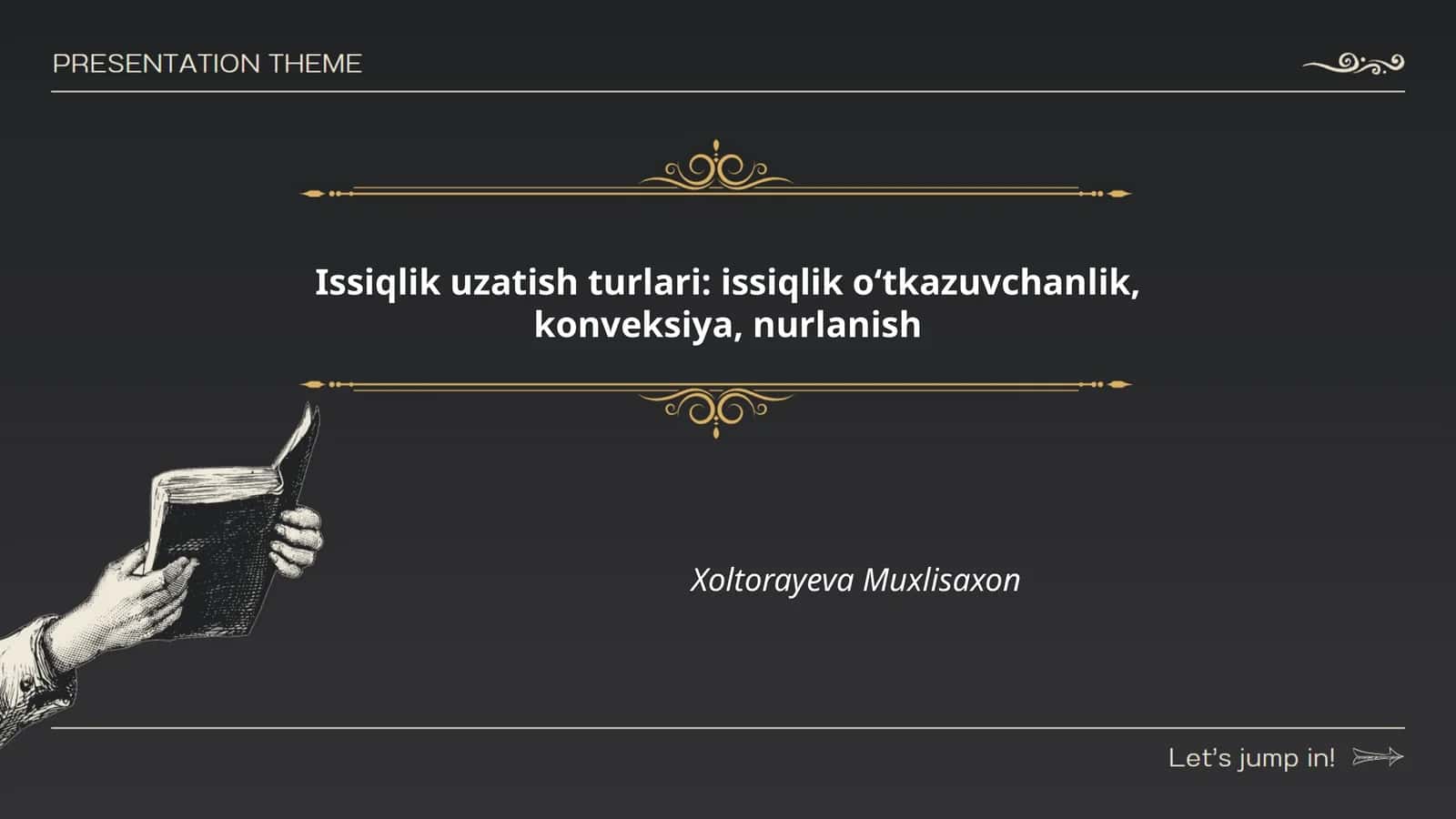 Issiqlik o'tkazuvchanlikning fizik asoslari