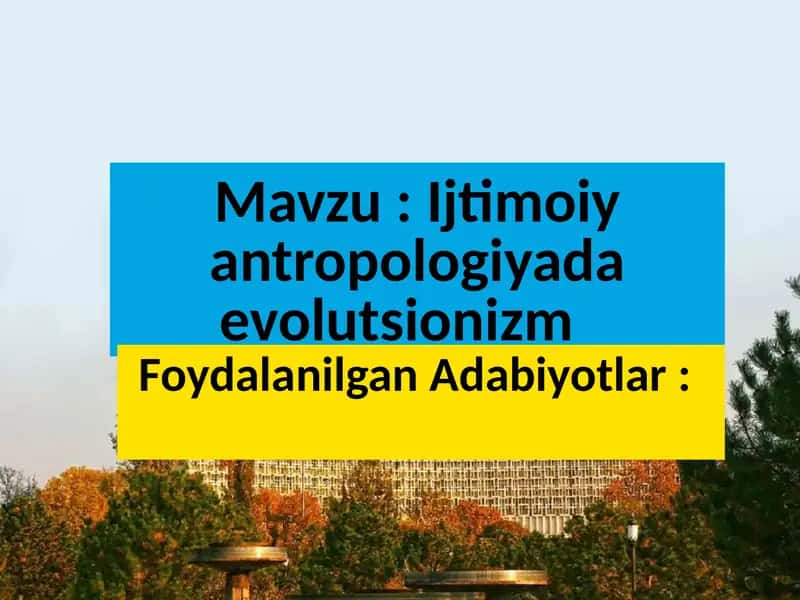 Ijtimoiy antropologiyada evolutsionizm