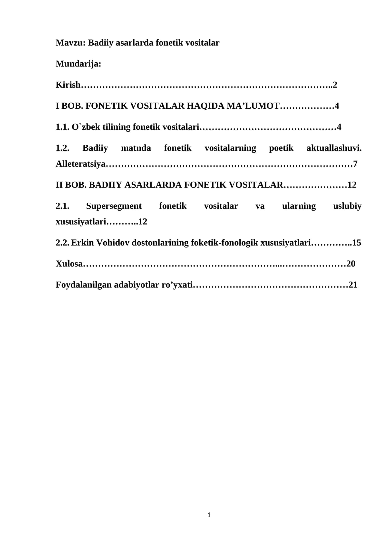 Badiiy asarlarda fonetik vositalar