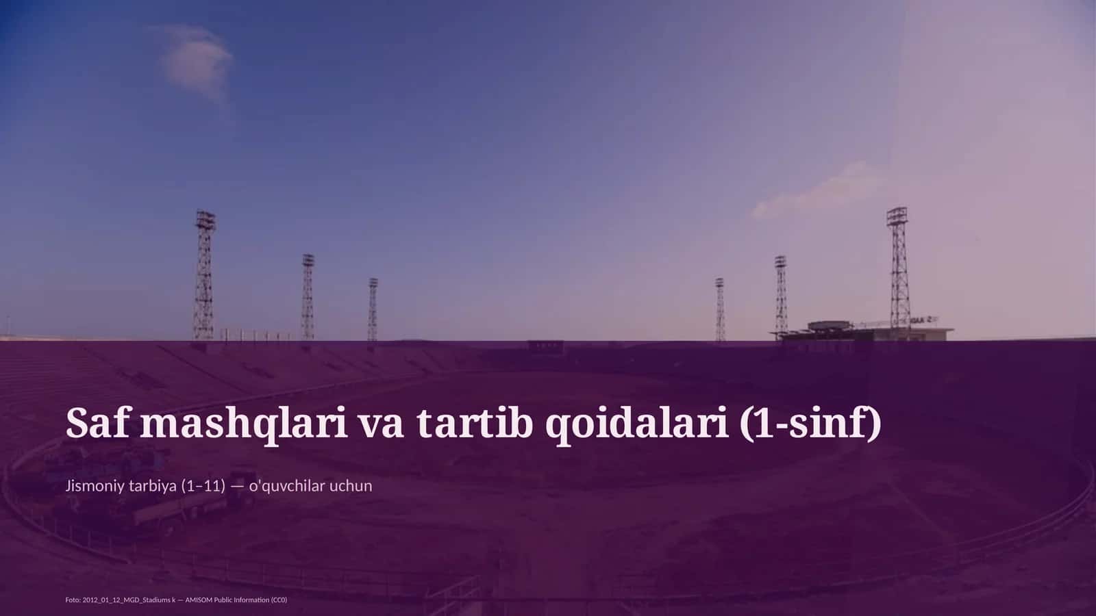 Saf mashqlari va tartib qoidalari (1-sinf)