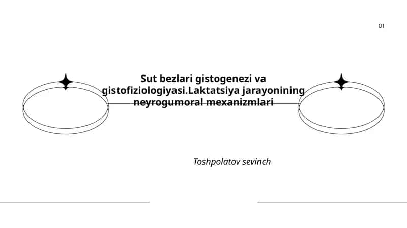 Sut bezlari gistogenezi va gistofiziologiyasi.Laktatsiya jarayonining neyrogumoral mexanizmlari