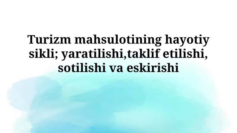 Turizm mahsuloti