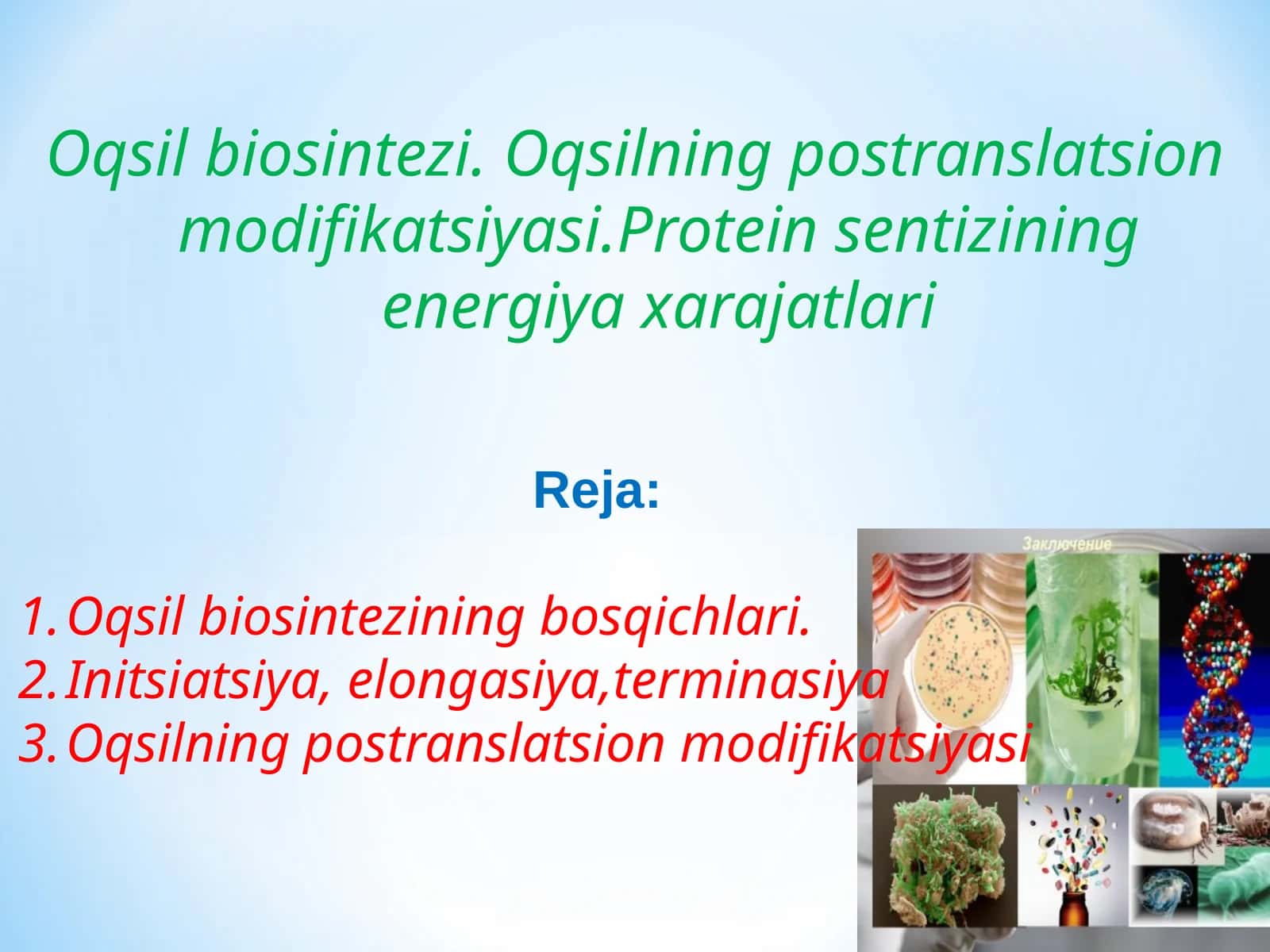 Oqsil biosintezi