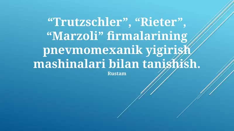 Pnevmomexanik yigiruv mashinalari