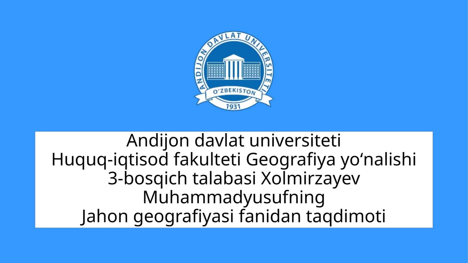 Jahon geografiyasi