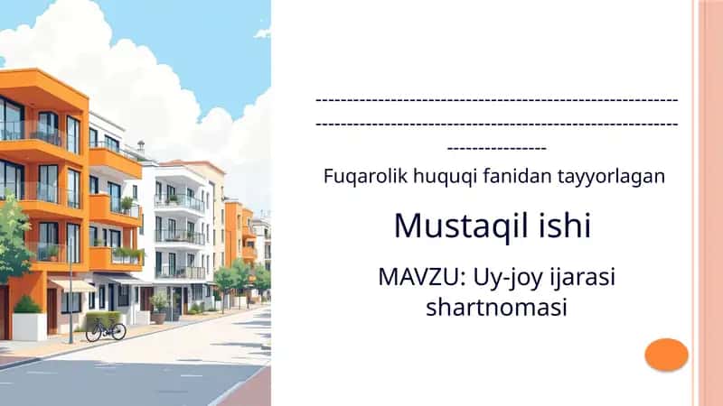 Uy-joy ijarasi shartnomasi