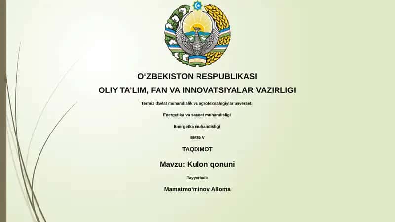 Kulon qonuni
