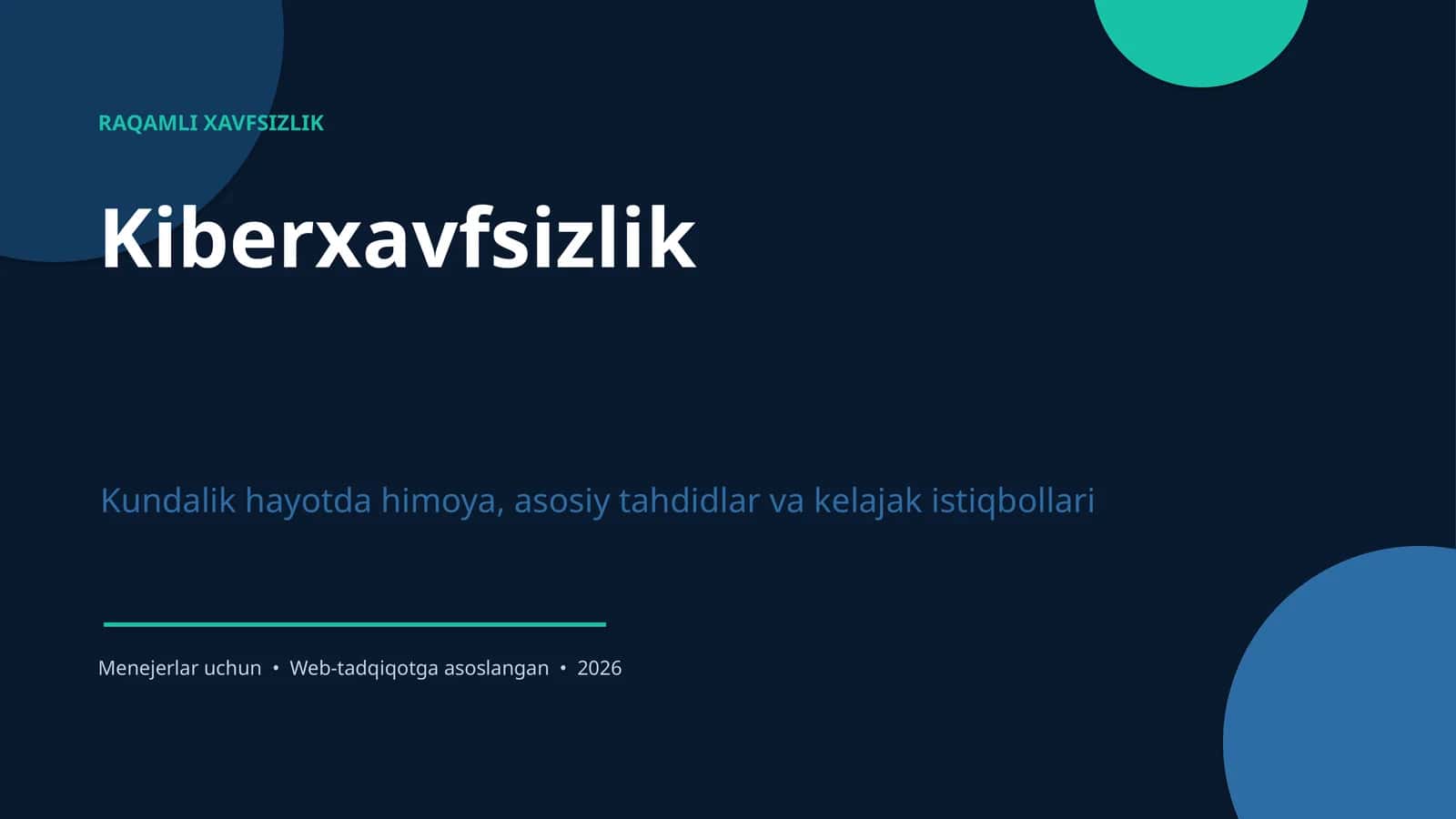 Kiberxavfsizlik