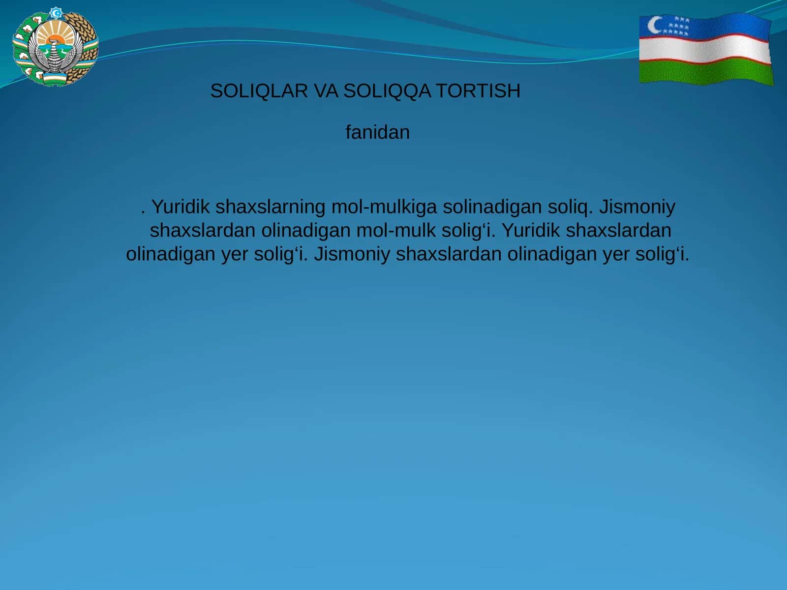 SOLIQLAR VA SOLIQQA TORTISH
