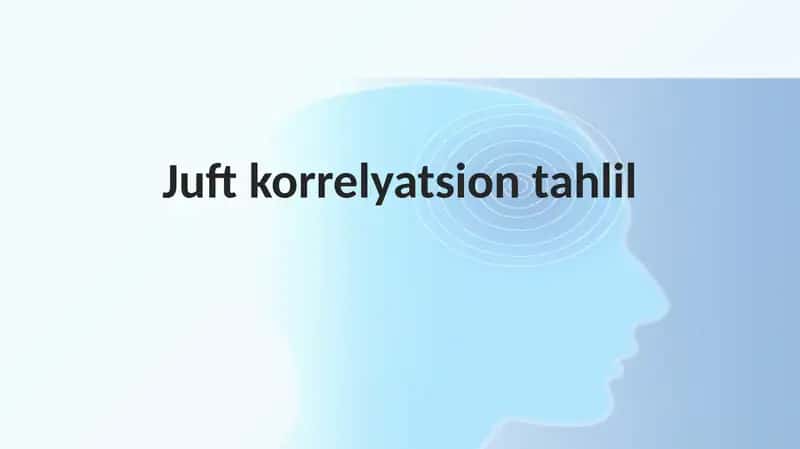 Juft korrelyatsion tahlil