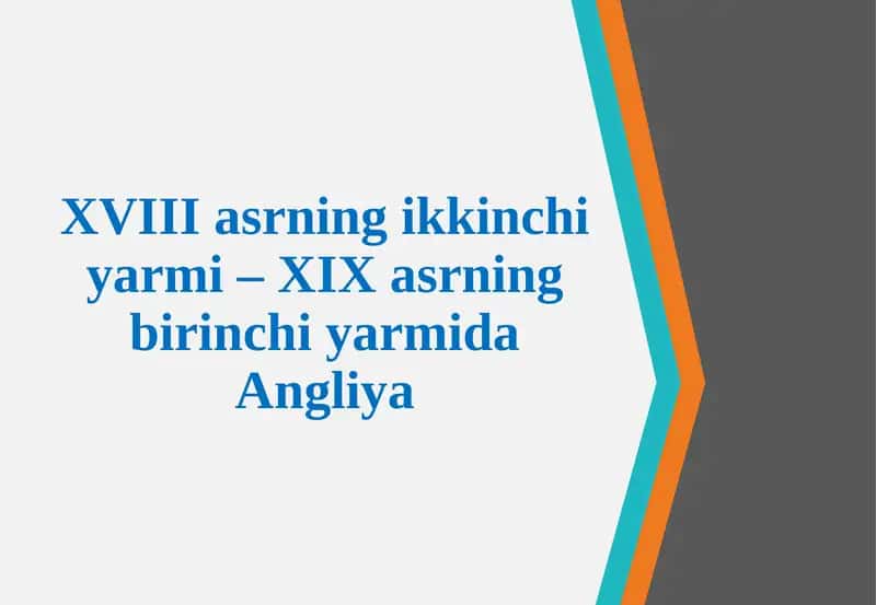 Angliyaning Iqtisodiy Holati