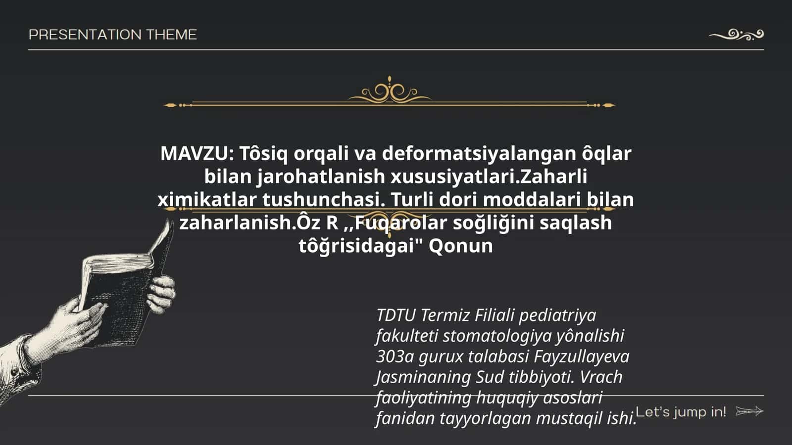 Tôsiq orqali va deformatsiyalangan ôqlar bilan jarohatlanish xususiyatlari