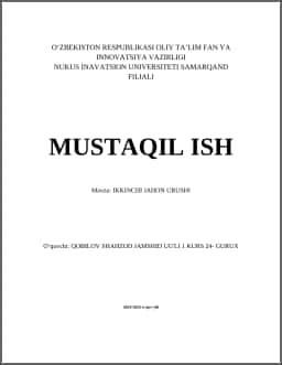 IKKINCHI JAHON URUSHI