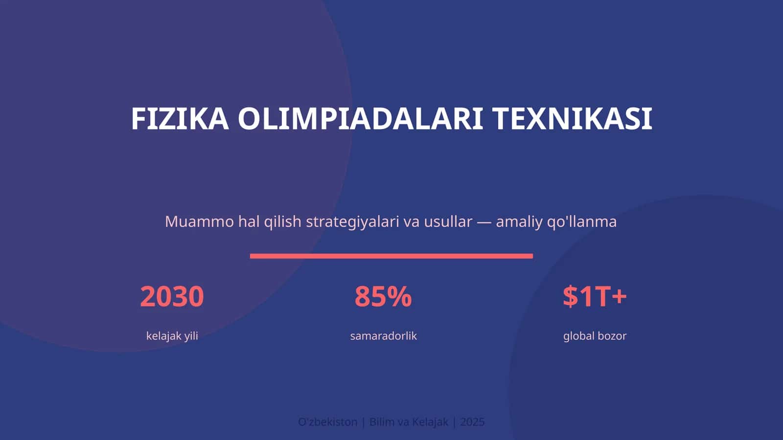 FIZIKA OLIMPIADALARI TEXNIKASI