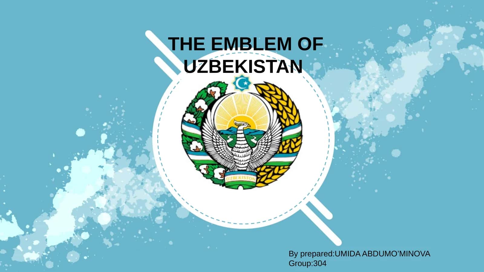 THE EMBLEM OF UZBEKISTAN