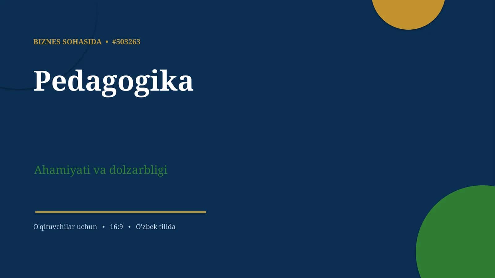 O'qituvchilar uchun Pedagogika