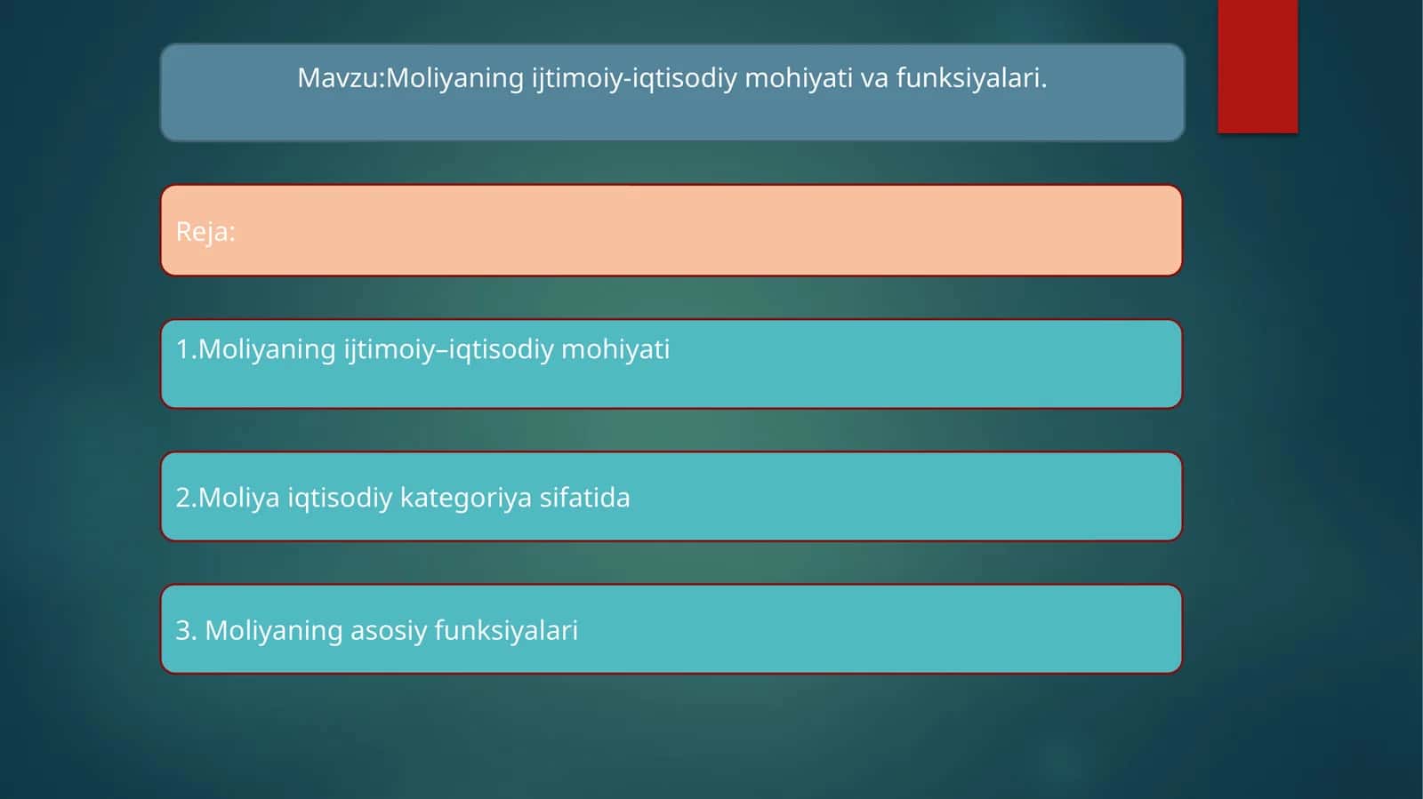 Moliyaning ijtimoiy-iqtisodiy mohiyati va funksiyalari