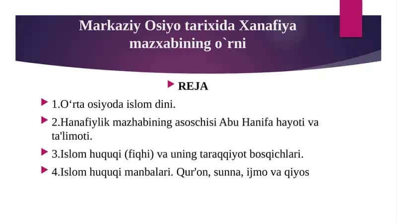 Hanafiylik mazhabi