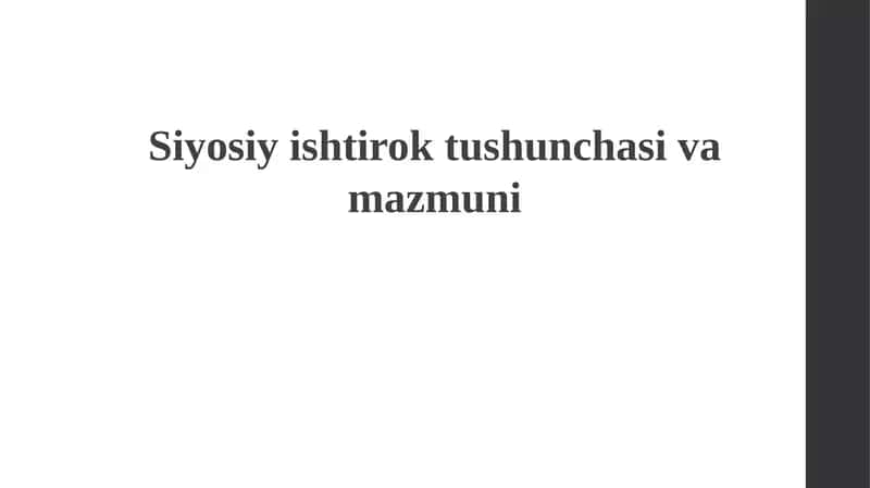 Siyosiy ishtirok
