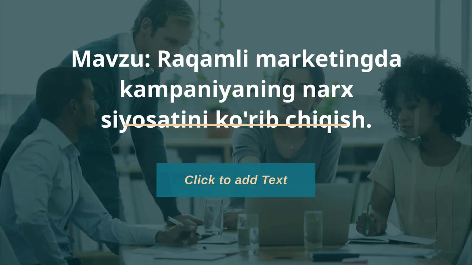 Raqamli marketing kampaniyasi narx siyosati