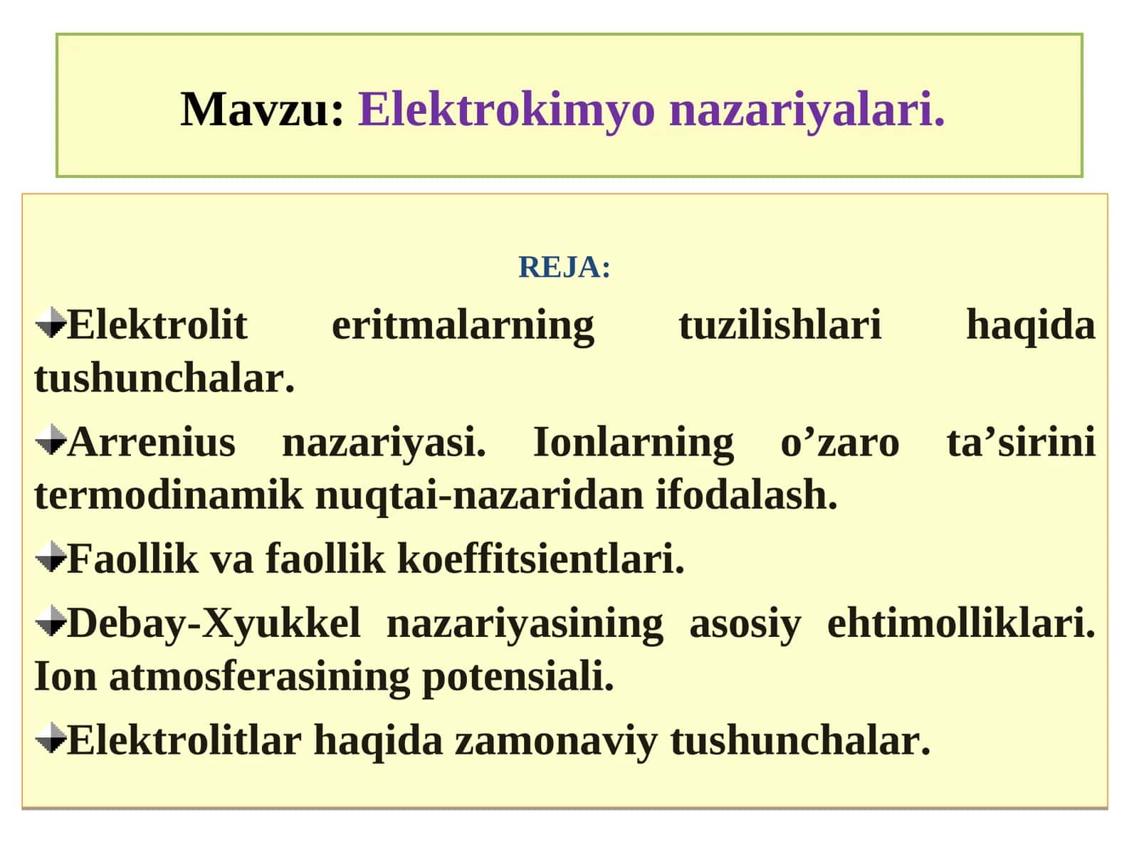 Elektrokimyonazariyalari