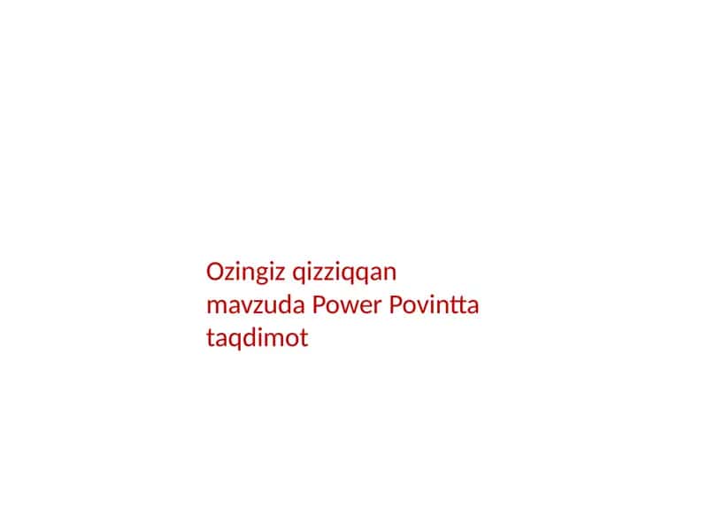 Power Point taqdimot