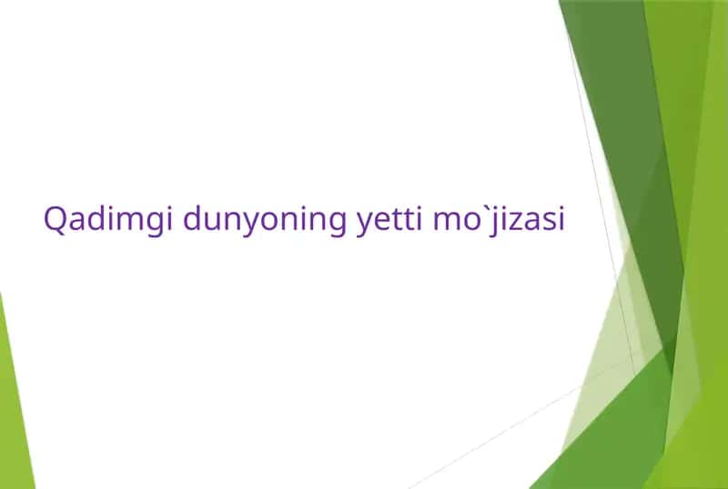 Qadimgi dunyoning yettimo'jizasi