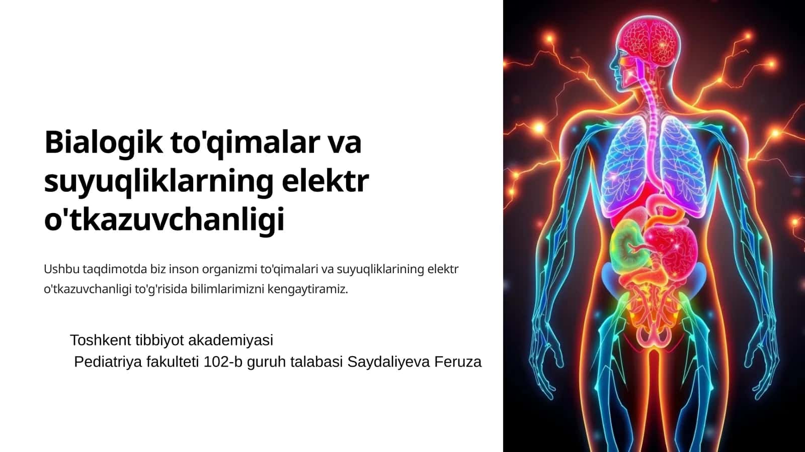 Bialogik to'qimalar va suyuqliklarning elektr o'tkazuvchanligi