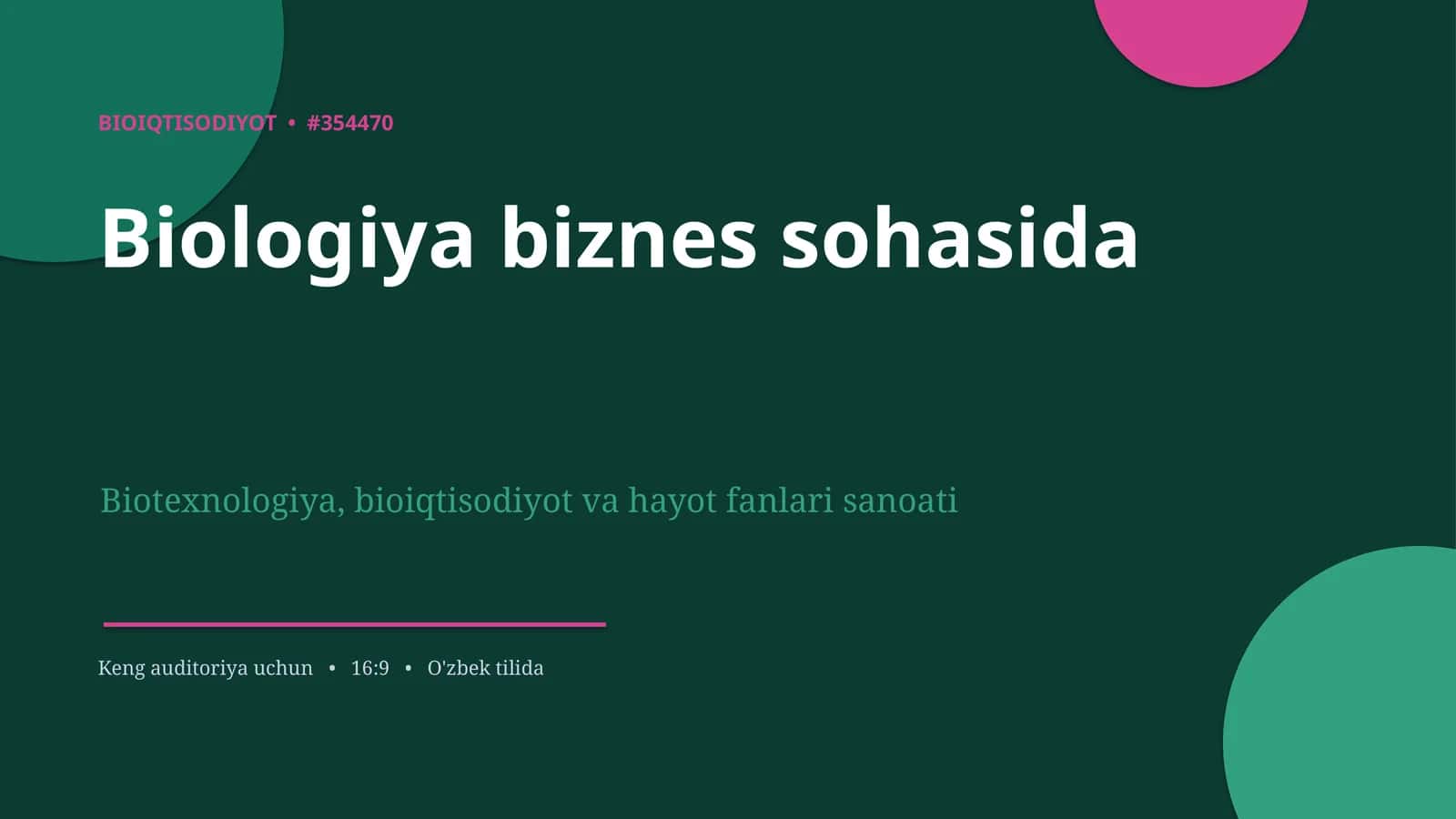 BIOIQTISODIYOT • #354470
