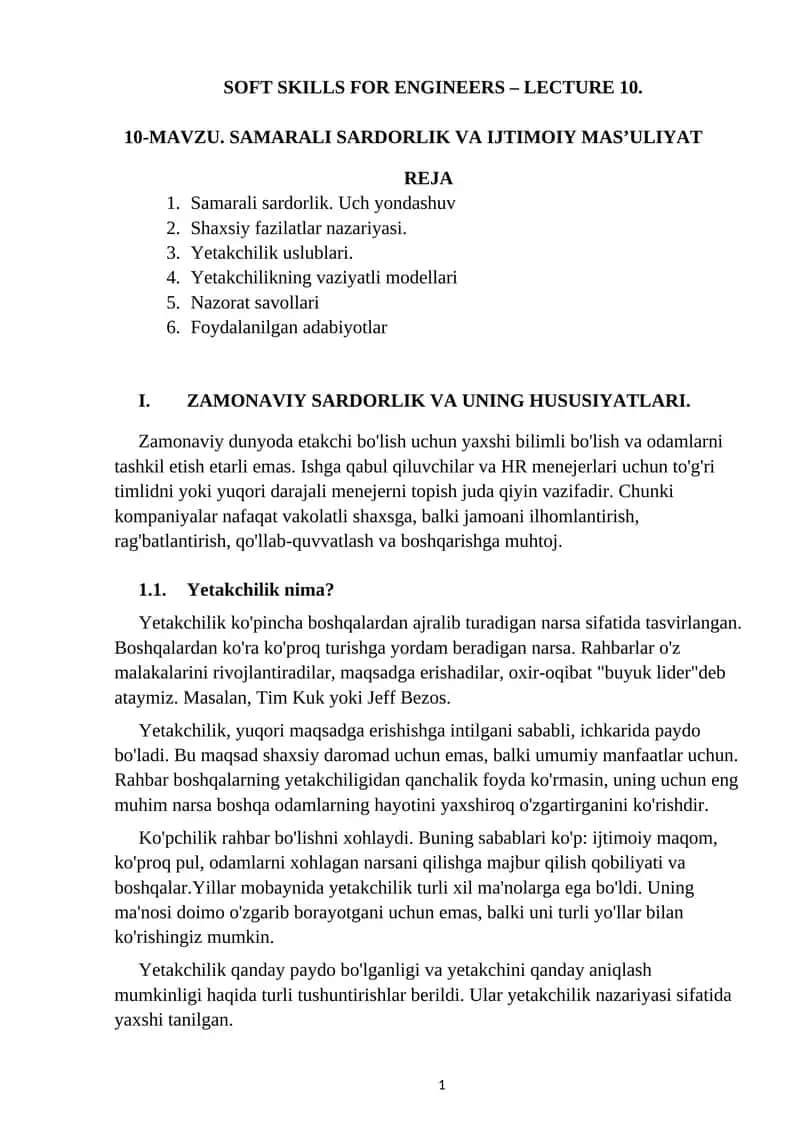 Samarali Sardorlik va Ijtimoiy Mas'uliyat