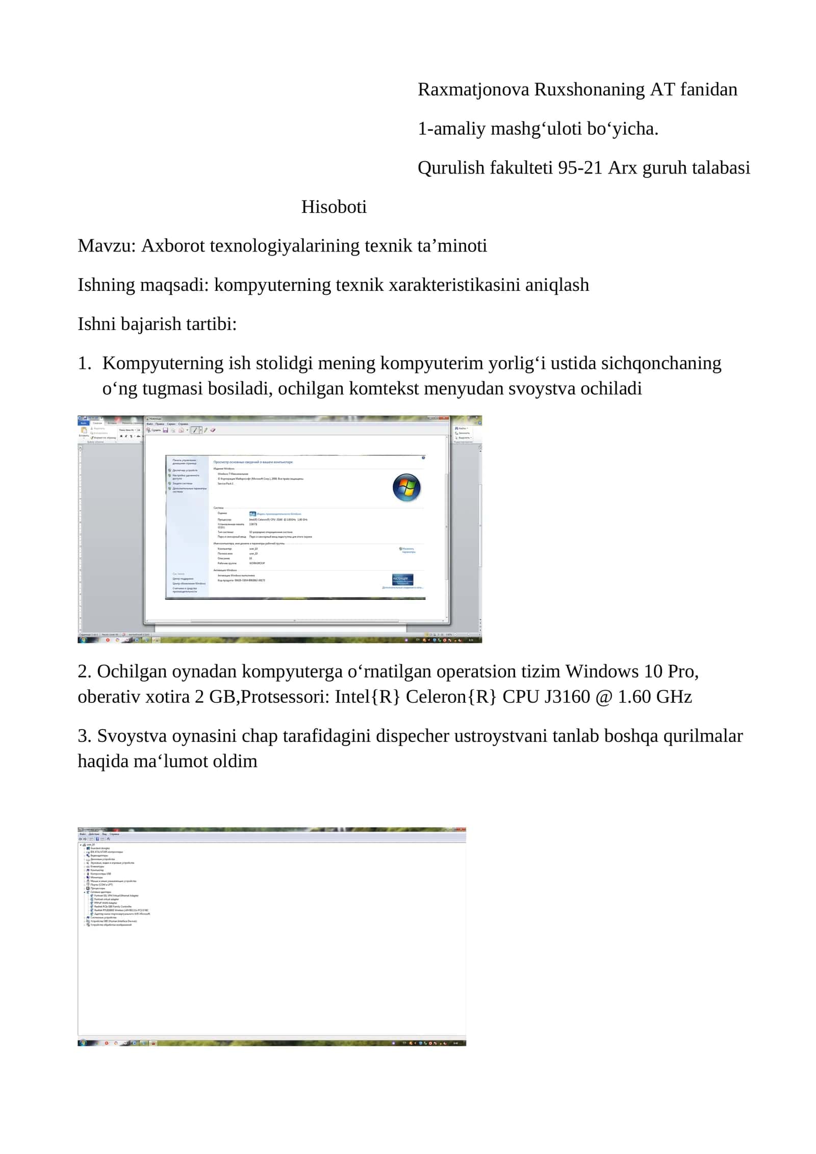 Axborot texnologiyalarining texnik ta’minoti