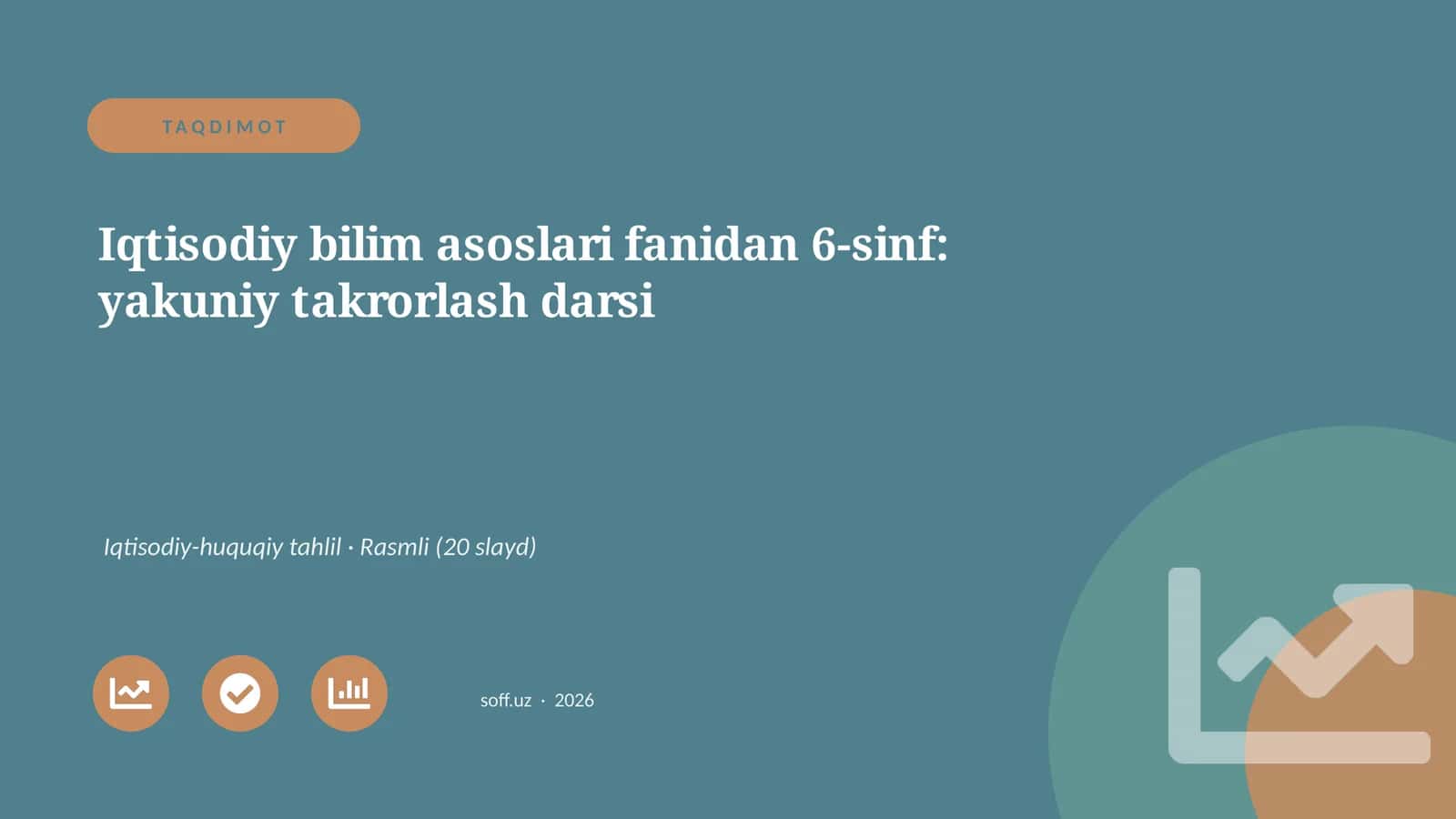 Iqtisodiy bilim asoslari fanidan 6-sinf: yakuniy takrorlash darsi
